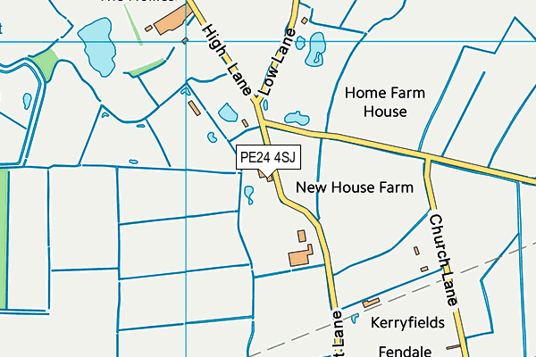 PE24 4SJ map - OS VectorMap District (Ordnance Survey)