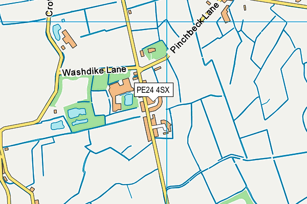 PE24 4SX map - OS VectorMap District (Ordnance Survey)