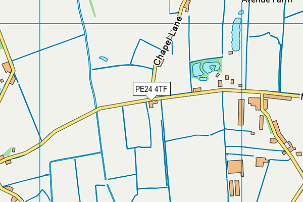 PE24 4TF map - OS VectorMap District (Ordnance Survey)