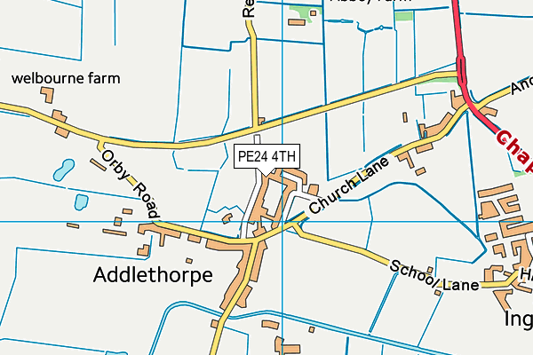 PE24 4TH map - OS VectorMap District (Ordnance Survey)