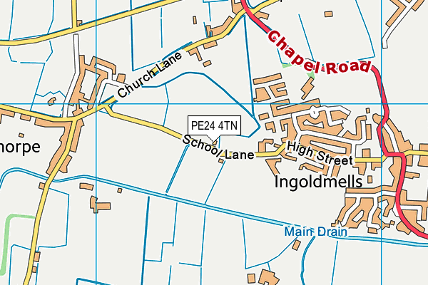Addlethorpe Jubilee Park map (PE24 4TN) - OS VectorMap District (Ordnance Survey)