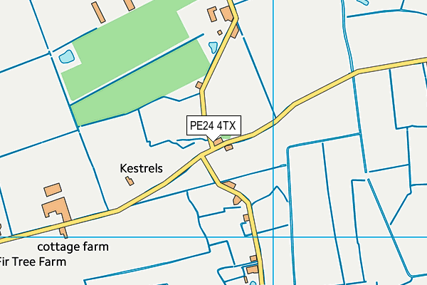 PE24 4TX map - OS VectorMap District (Ordnance Survey)