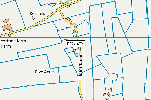 PE24 4TY map - OS VectorMap District (Ordnance Survey)
