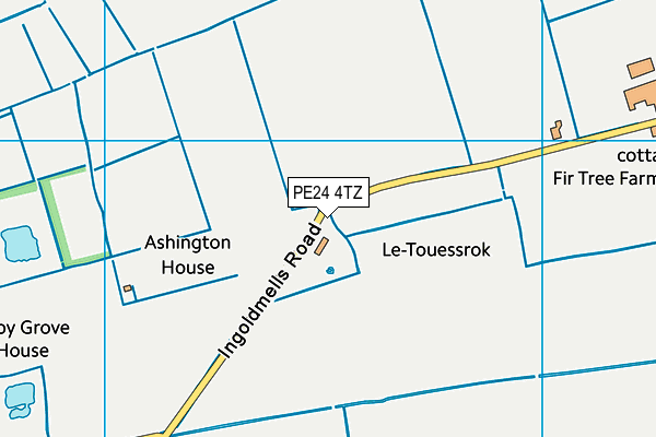 PE24 4TZ map - OS VectorMap District (Ordnance Survey)