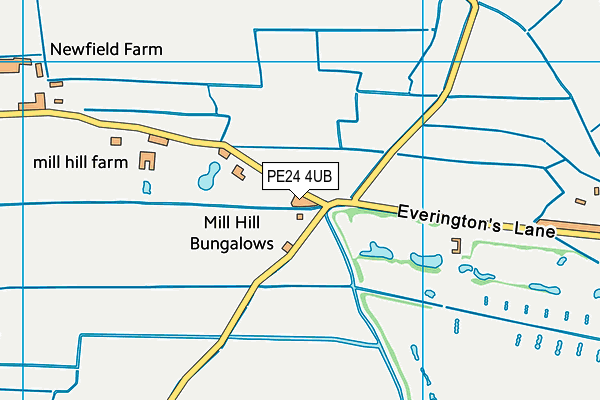PE24 4UB map - OS VectorMap District (Ordnance Survey)