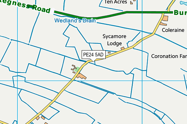 PE24 5AD map - OS VectorMap District (Ordnance Survey)