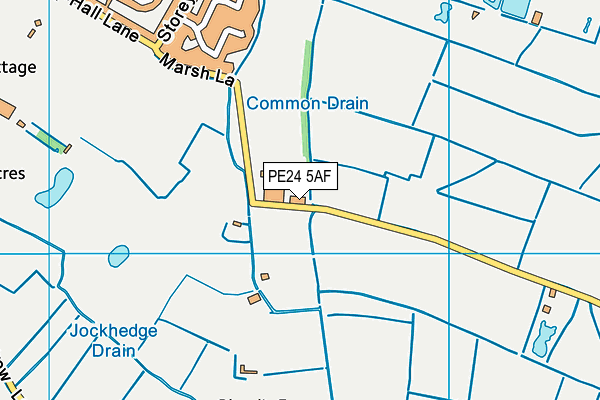 PE24 5AF map - OS VectorMap District (Ordnance Survey)