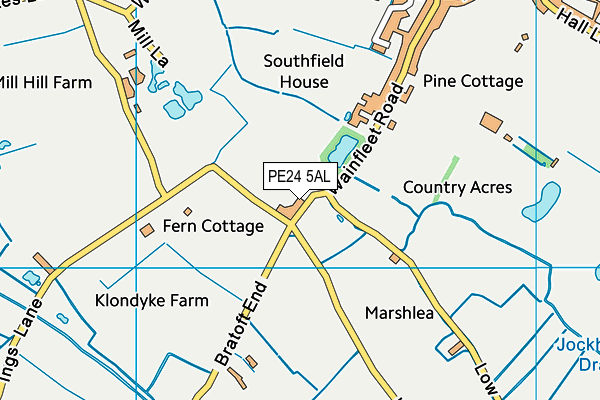 PE24 5AL map - OS VectorMap District (Ordnance Survey)