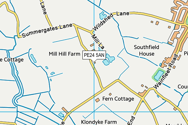PE24 5AN map - OS VectorMap District (Ordnance Survey)