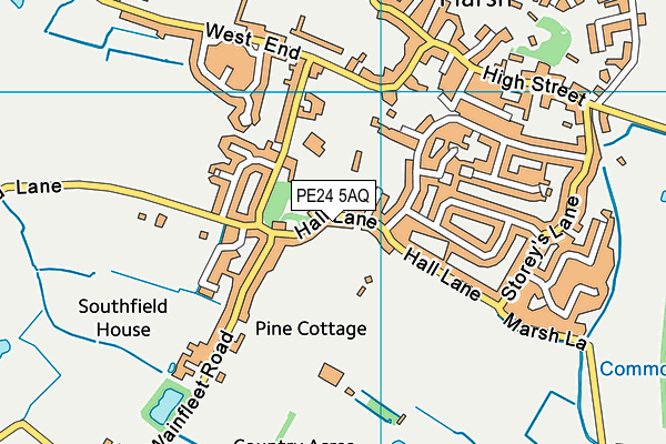PE24 5AQ map - OS VectorMap District (Ordnance Survey)