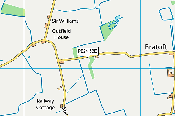 PE24 5BE map - OS VectorMap District (Ordnance Survey)