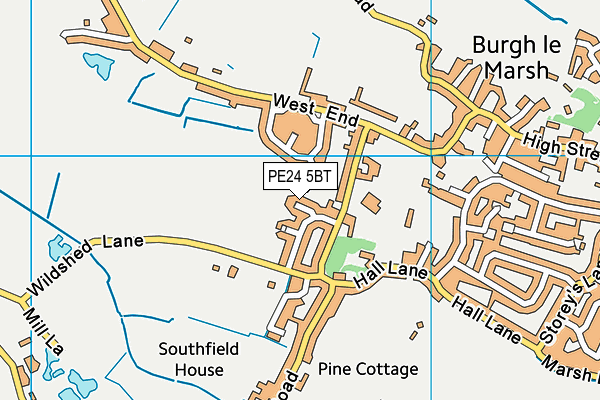 PE24 5BT map - OS VectorMap District (Ordnance Survey)