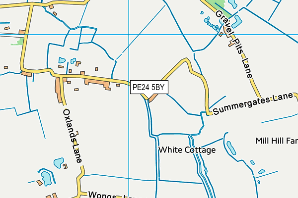 PE24 5BY map - OS VectorMap District (Ordnance Survey)