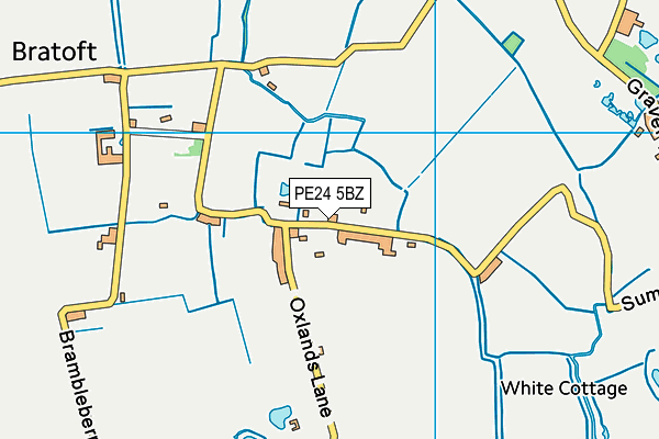 PE24 5BZ map - OS VectorMap District (Ordnance Survey)