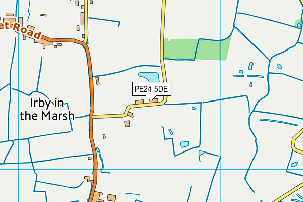 PE24 5DE map - OS VectorMap District (Ordnance Survey)