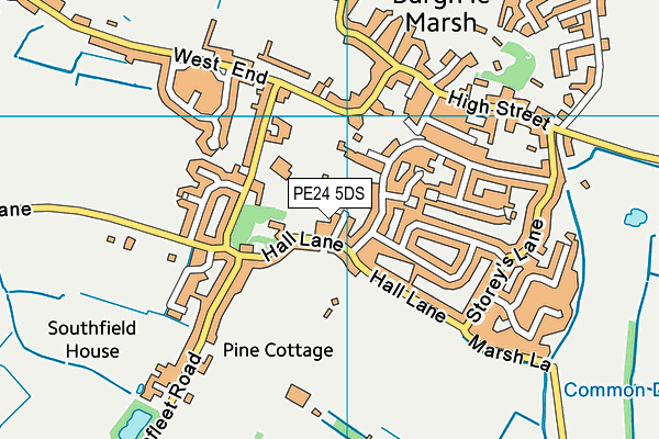 PE24 5DS map - OS VectorMap District (Ordnance Survey)
