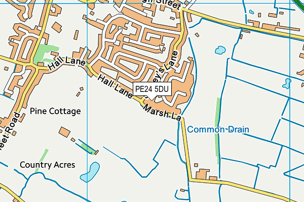 PE24 5DU map - OS VectorMap District (Ordnance Survey)
