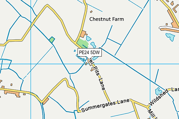 PE24 5DW map - OS VectorMap District (Ordnance Survey)