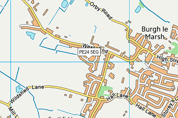 PE24 5EG map - OS VectorMap District (Ordnance Survey)