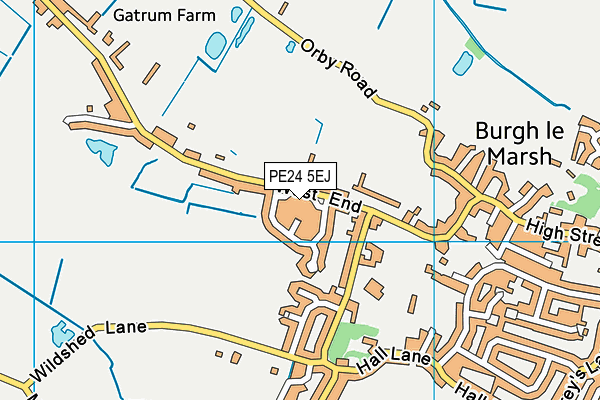 PE24 5EJ map - OS VectorMap District (Ordnance Survey)