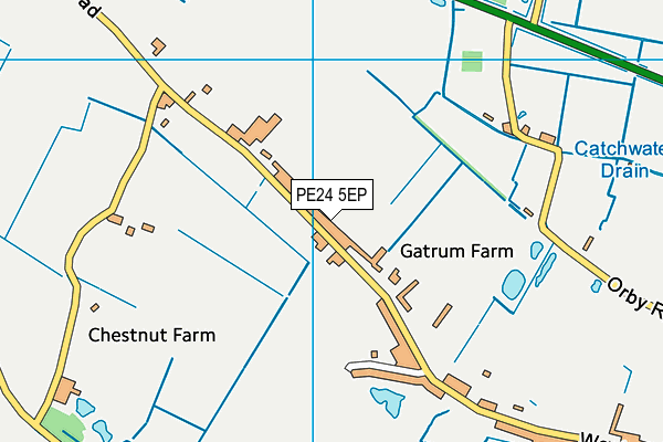 PE24 5EP map - OS VectorMap District (Ordnance Survey)