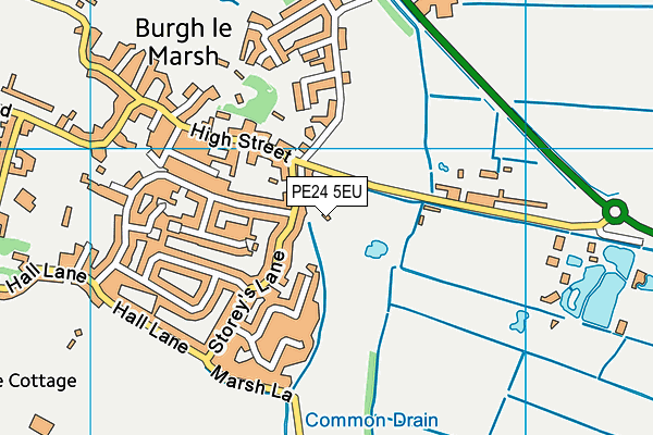 PE24 5EU map - OS VectorMap District (Ordnance Survey)