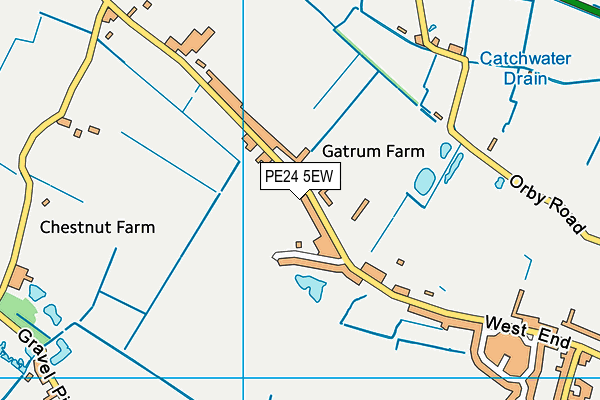 PE24 5EW map - OS VectorMap District (Ordnance Survey)