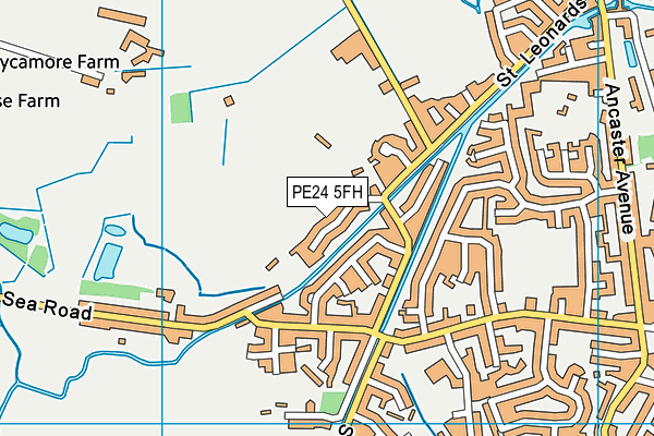 PE24 5FH map - OS VectorMap District (Ordnance Survey)