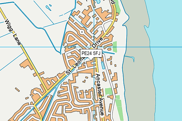 PE24 5FJ map - OS VectorMap District (Ordnance Survey)