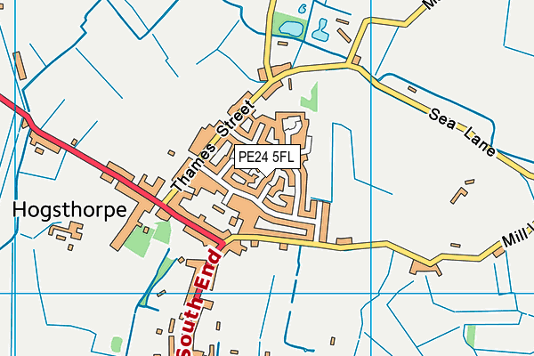 PE24 5FL map - OS VectorMap District (Ordnance Survey)