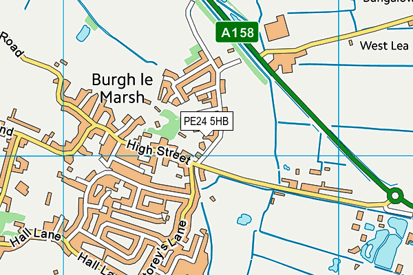 PE24 5HB map - OS VectorMap District (Ordnance Survey)