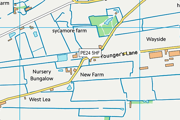 PE24 5HF map - OS VectorMap District (Ordnance Survey)