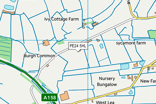 PE24 5HL map - OS VectorMap District (Ordnance Survey)