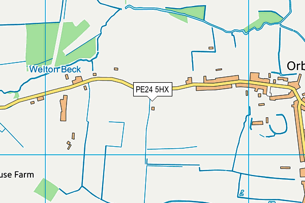 PE24 5HX map - OS VectorMap District (Ordnance Survey)