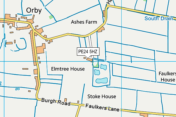 PE24 5HZ map - OS VectorMap District (Ordnance Survey)