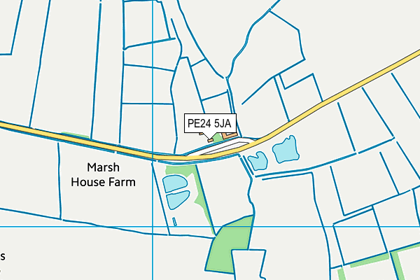 PE24 5JA map - OS VectorMap District (Ordnance Survey)