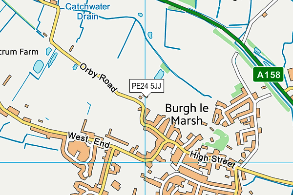 PE24 5JJ map - OS VectorMap District (Ordnance Survey)