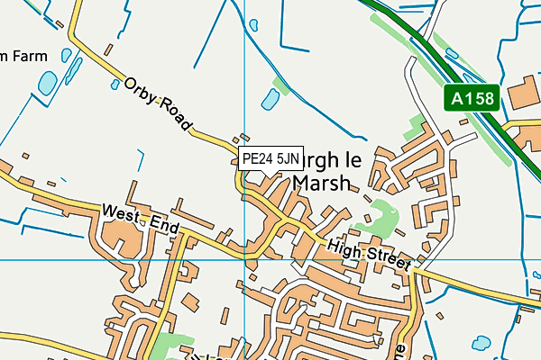 PE24 5JN map - OS VectorMap District (Ordnance Survey)