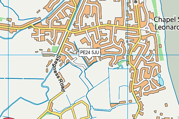 PE24 5JU map - OS VectorMap District (Ordnance Survey)