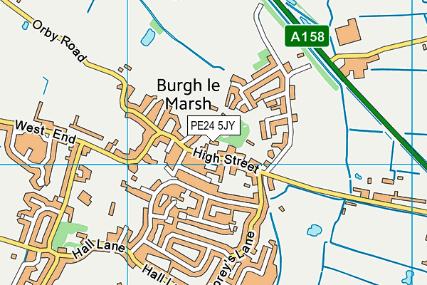 PE24 5JY map - OS VectorMap District (Ordnance Survey)