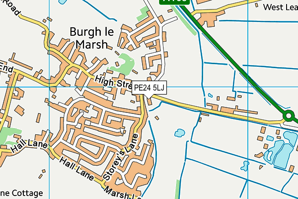 PE24 5LJ map - OS VectorMap District (Ordnance Survey)