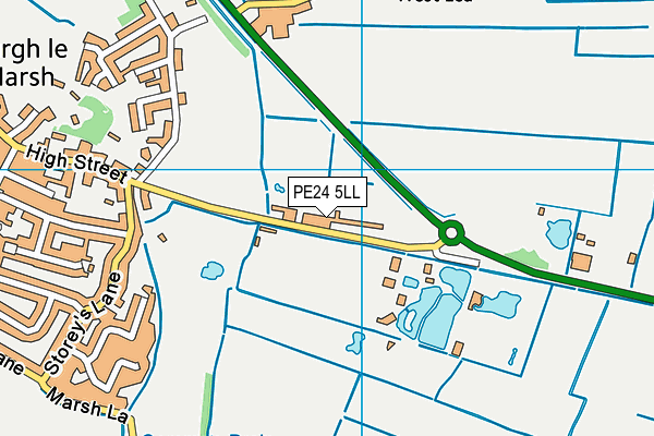 PE24 5LL map - OS VectorMap District (Ordnance Survey)