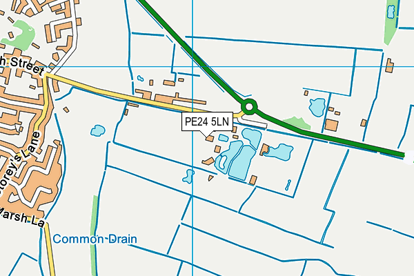 PE24 5LN map - OS VectorMap District (Ordnance Survey)