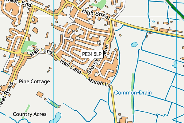 PE24 5LP map - OS VectorMap District (Ordnance Survey)