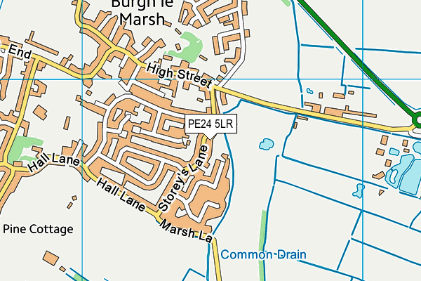 PE24 5LR map - OS VectorMap District (Ordnance Survey)