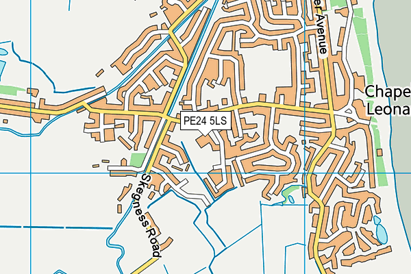 PE24 5LS map - OS VectorMap District (Ordnance Survey)