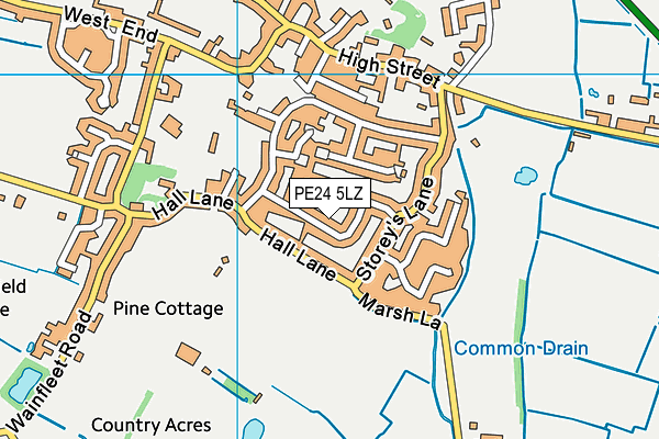 PE24 5LZ map - OS VectorMap District (Ordnance Survey)