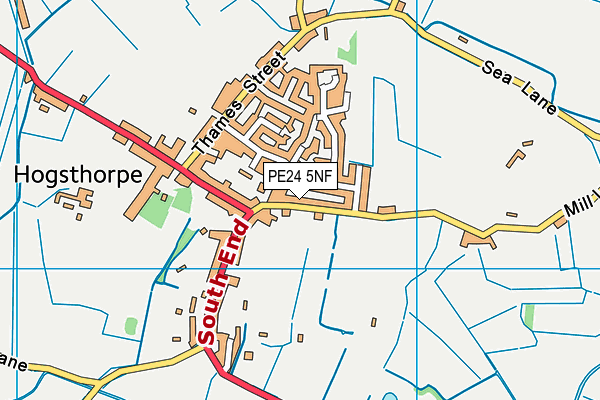 PE24 5NF map - OS VectorMap District (Ordnance Survey)