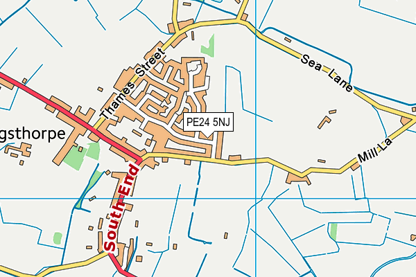 PE24 5NJ map - OS VectorMap District (Ordnance Survey)