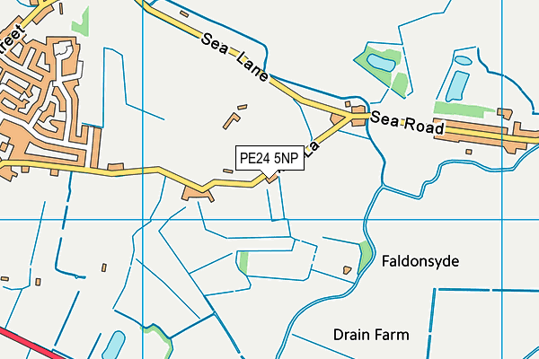 PE24 5NP map - OS VectorMap District (Ordnance Survey)